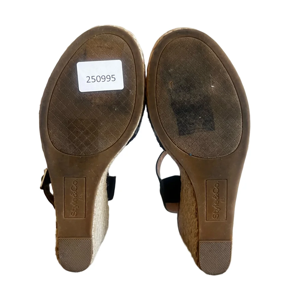 Style & Co Siggyy Wedge Espadrille Women's Sandal Size 8.5 #250995